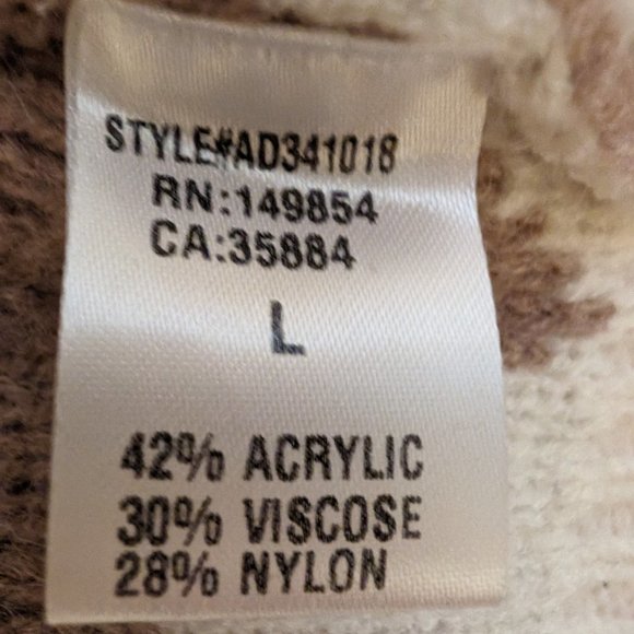 Sadie & Sage T-Rust Rowan Argyle Cardigan size L - Picture 8 of 8